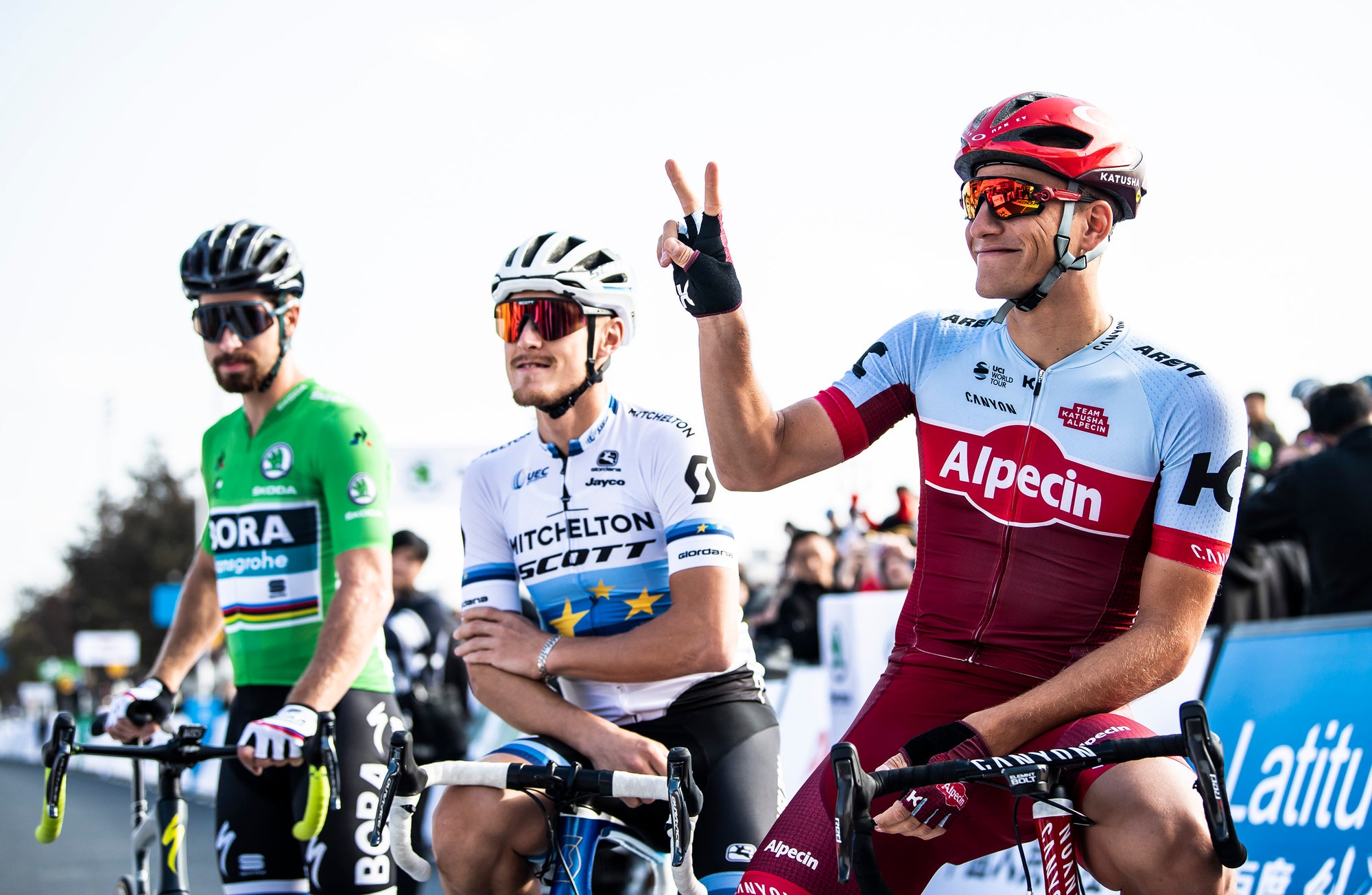 Marcel Kittel, Matteo Trentin and Peter Sagan