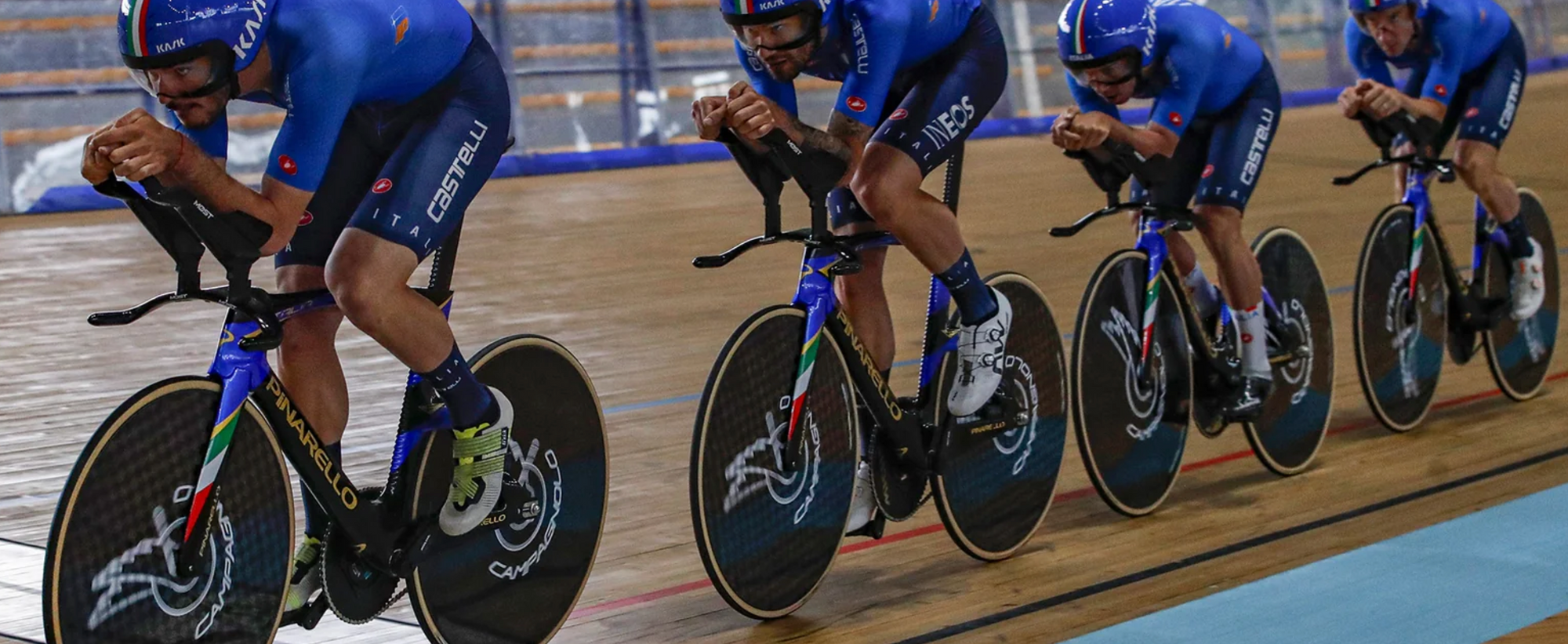 La Nazionale italiana punta all'oro olimpico nell'inseguimento con ruote Campagnolo Ghibli 0.9