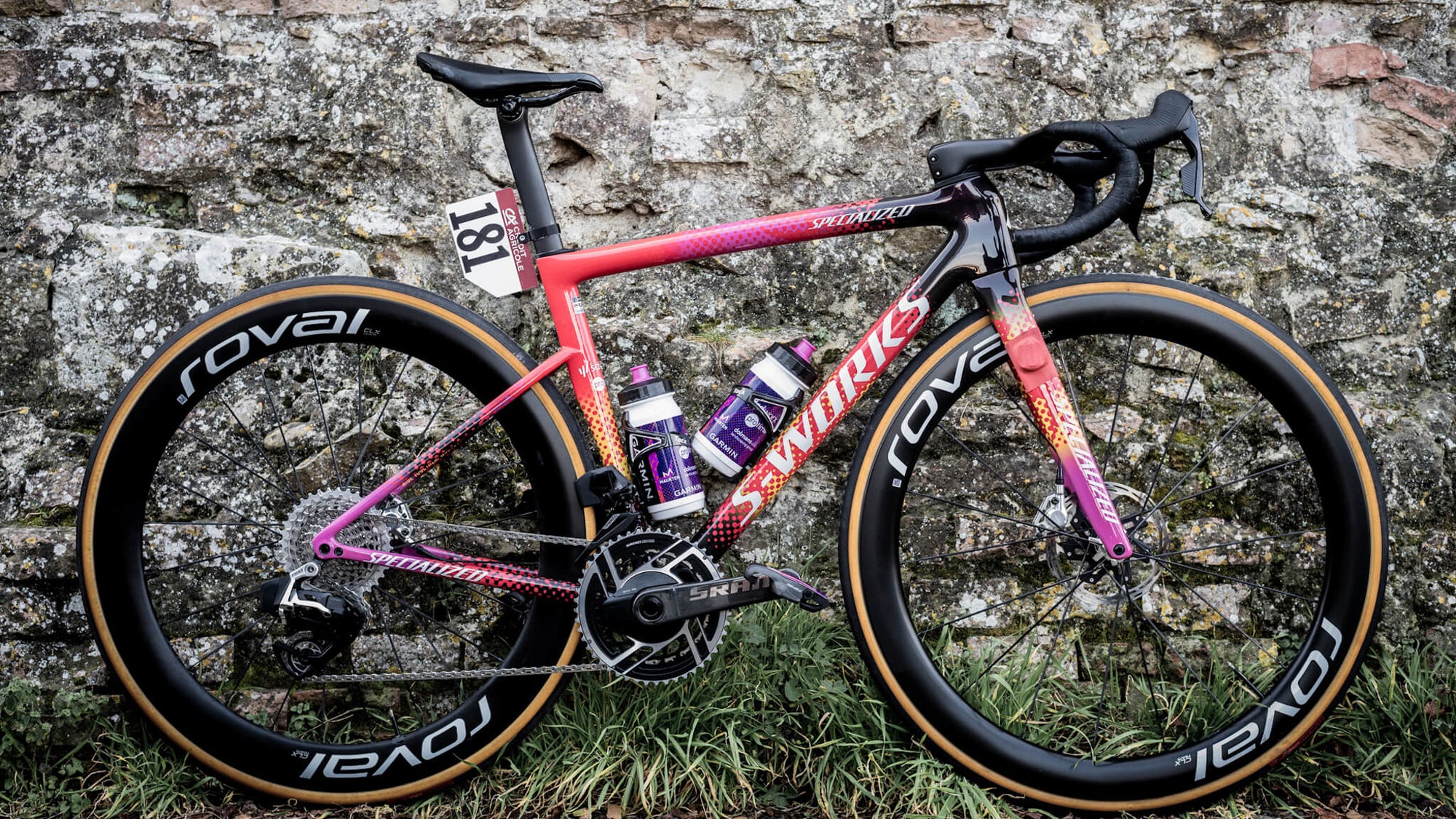 Anna van der Breggen’s Specialized S-Works Tarmac SL8 that she rode at Strade Bianche 2025